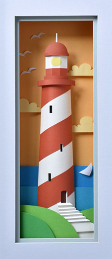 candy striped lighthouse